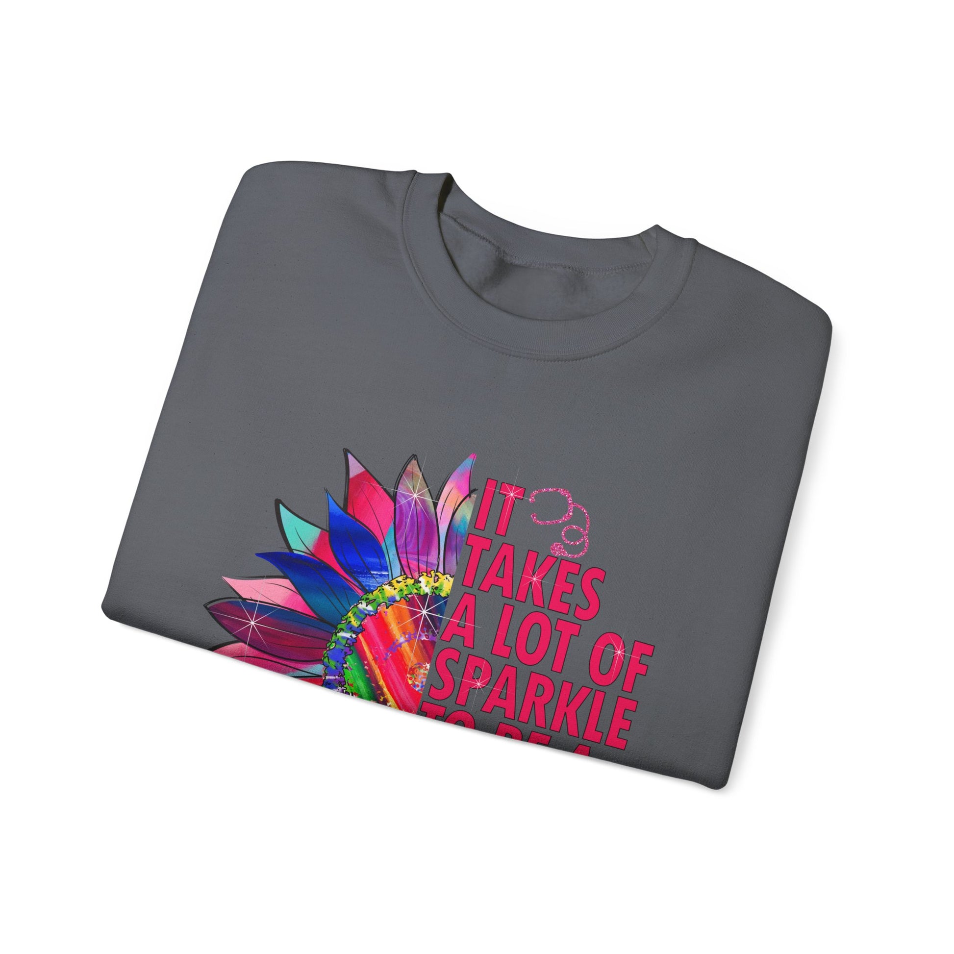 Personalized Sparkle Pediatric Nurse Sweatshirt with Custom Name - MKcreativeprints