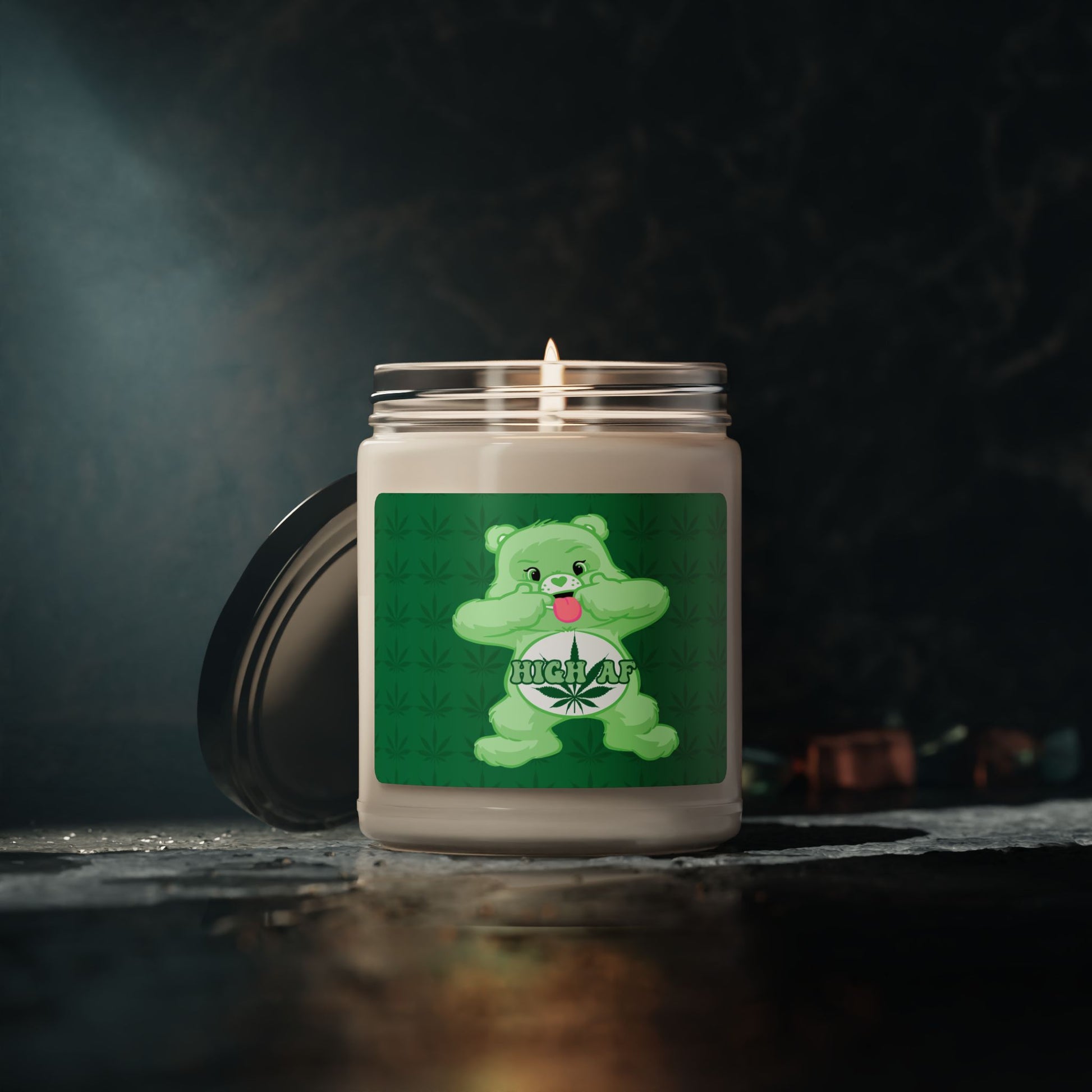 High AF Custom Bear Scented Soy Candle, 9oz - MKcreativeprints
