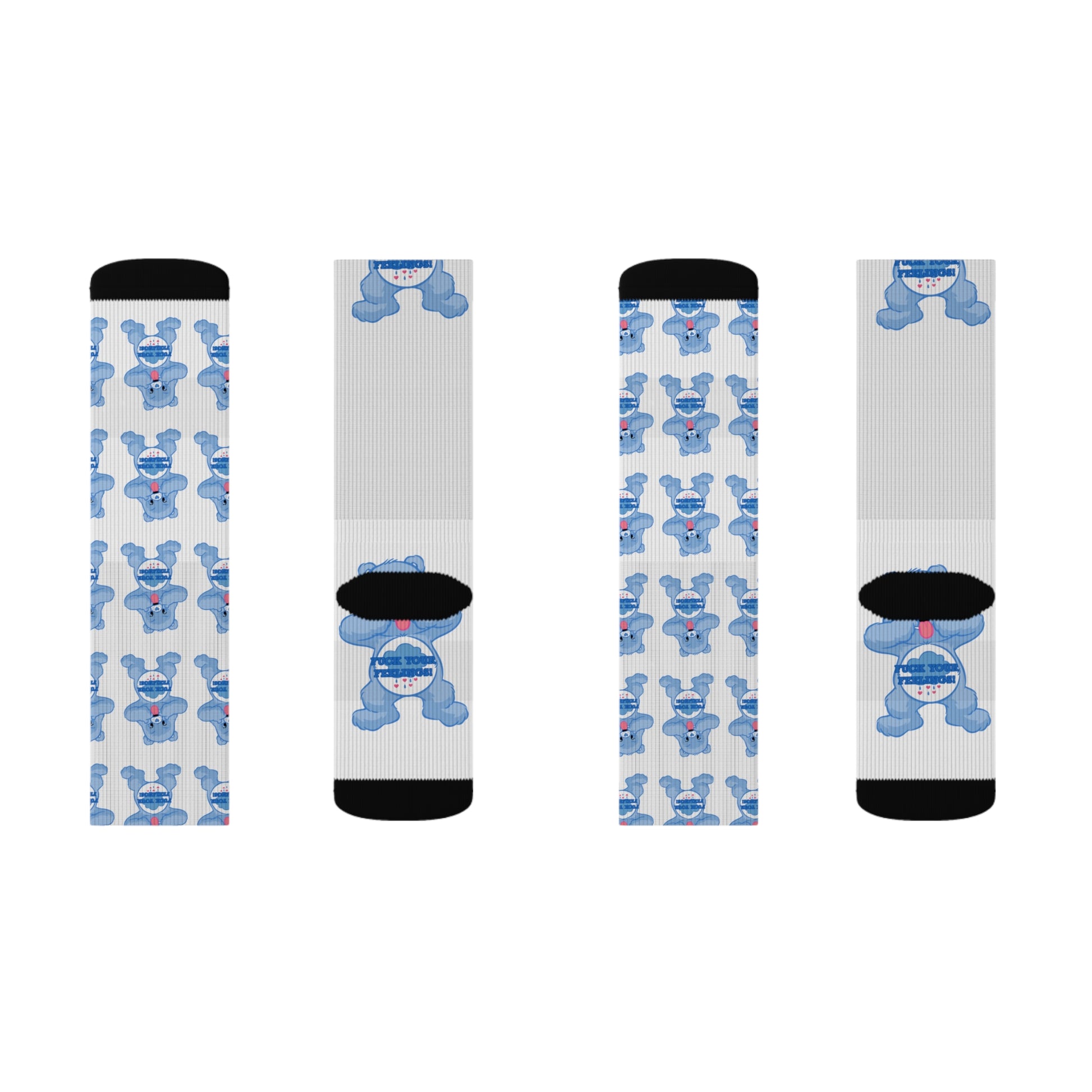 NO F@CKS to Give Sublimation Socks - MKcreativeprints