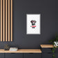 Black Lab Dog I Woof You Matte Canvas, Framed (Multi-color) - MKcreativeprints