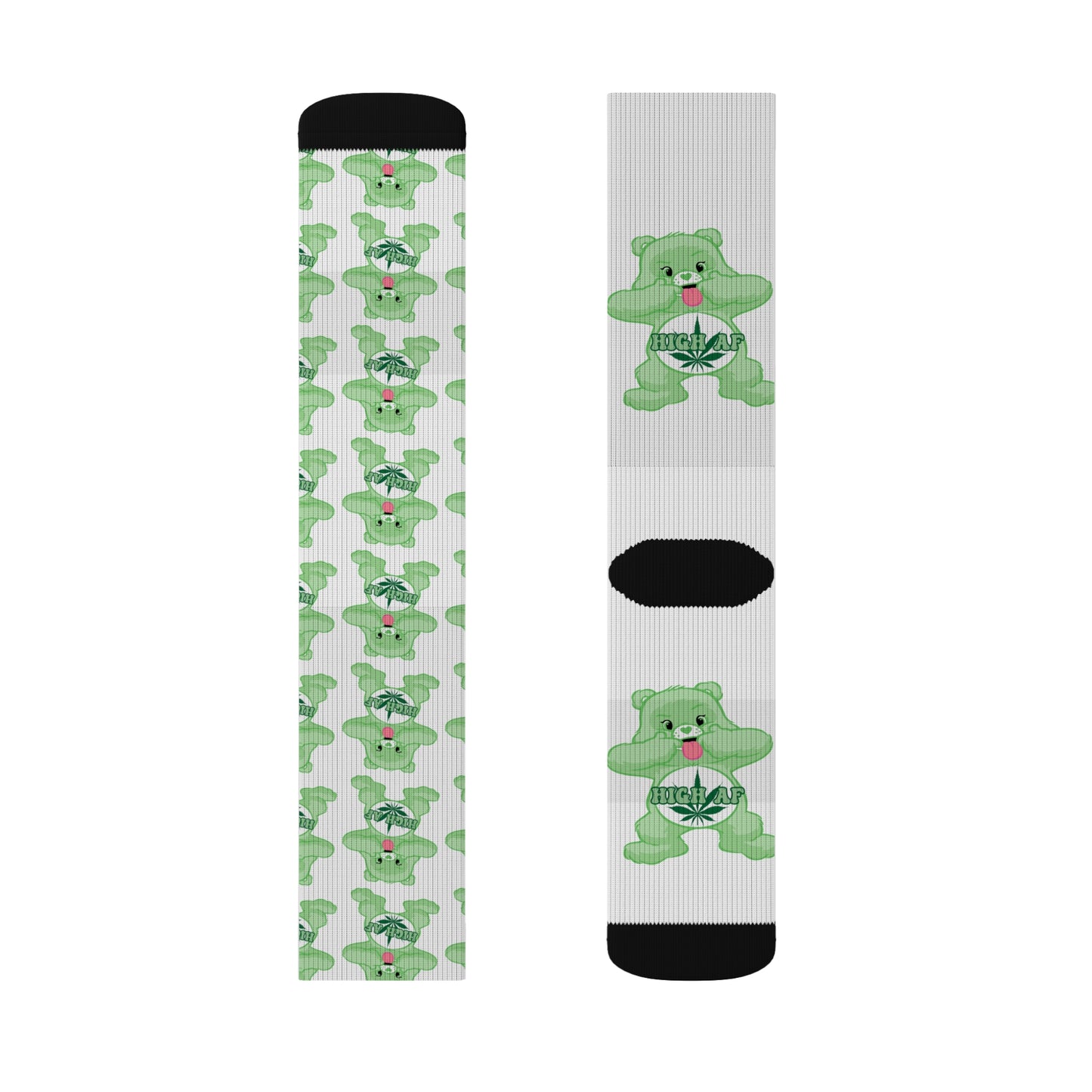 High AF Custom Bear Sublimation Socks - MKcreativeprints