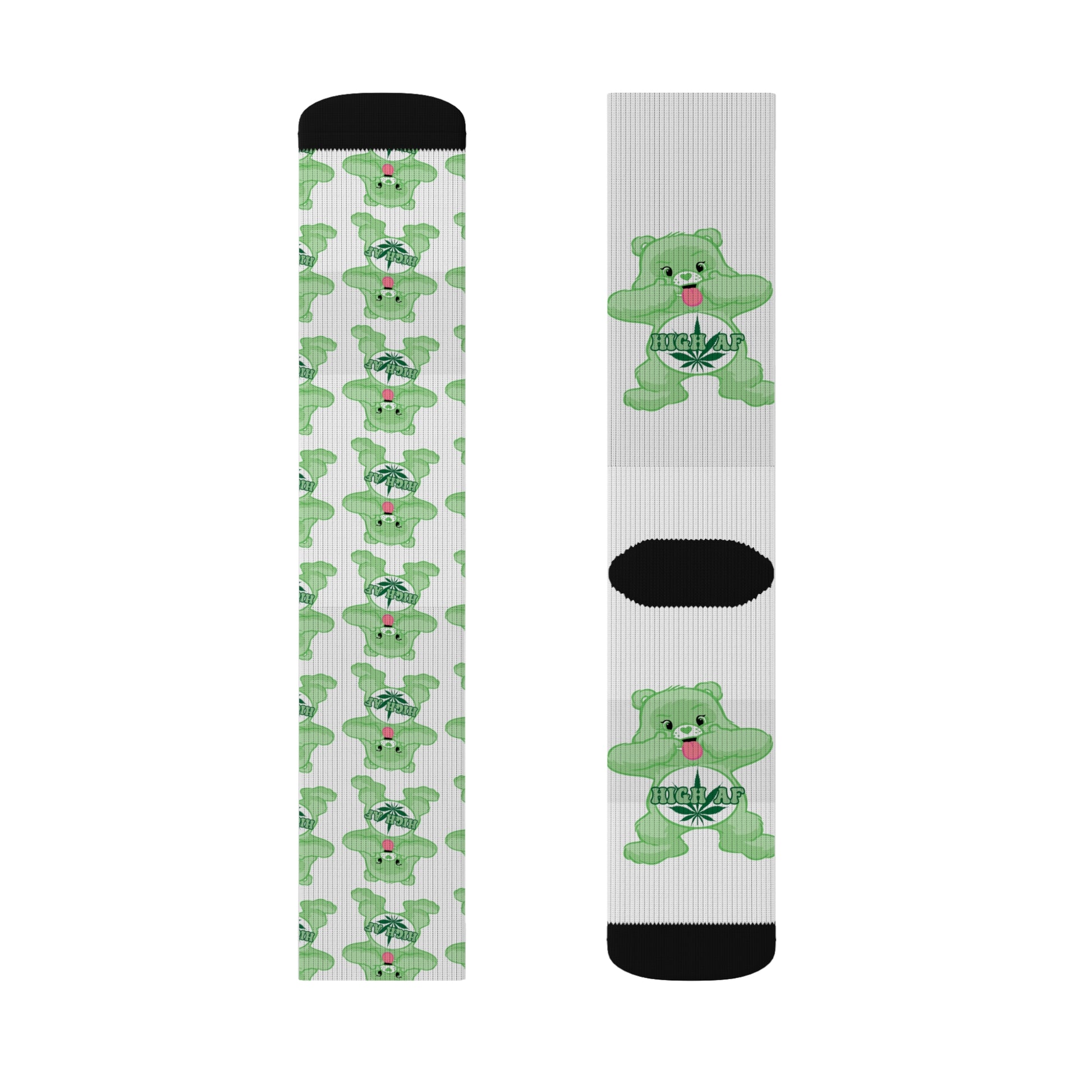 High AF Custom Bear Sublimation Socks - MKcreativeprints