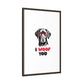 Black Lab Dog I Woof You Matte Canvas, Framed (Multi-color) - MKcreativeprints