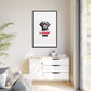 Black Lab Dog I Woof You Matte Canvas, Framed (Multi-color) - MKcreativeprints