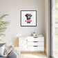 Black Lab Dog I Woof You Matte Canvas, Framed (Multi-color) - MKcreativeprints