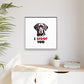 Black Lab Dog I Woof You Matte Canvas, Framed (Multi-color) - MKcreativeprints