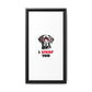 Black Lab Dog I Woof You Matte Canvas, Framed (Multi-color) - MKcreativeprints