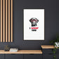 Black Lab Dog I Woof You Matte Canvas, Framed (Multi-color) - MKcreativeprints