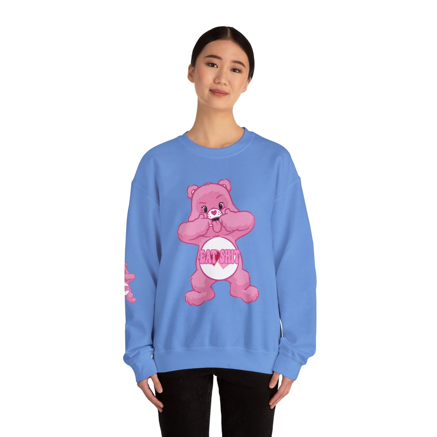 Eat Shit Curse Care Bear Unisex Heavy Blend™ Crewneck Sweatshirt - MKcreativeprints