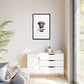 Black Lab Dog I Woof You Matte Canvas, Framed (Multi-color) - MKcreativeprints