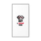 Black Lab Dog I Woof You Matte Canvas, Framed (Multi-color) - MKcreativeprints