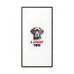 Black Lab Dog I Woof You Matte Canvas, Framed (Multi-color) - MKcreativeprints