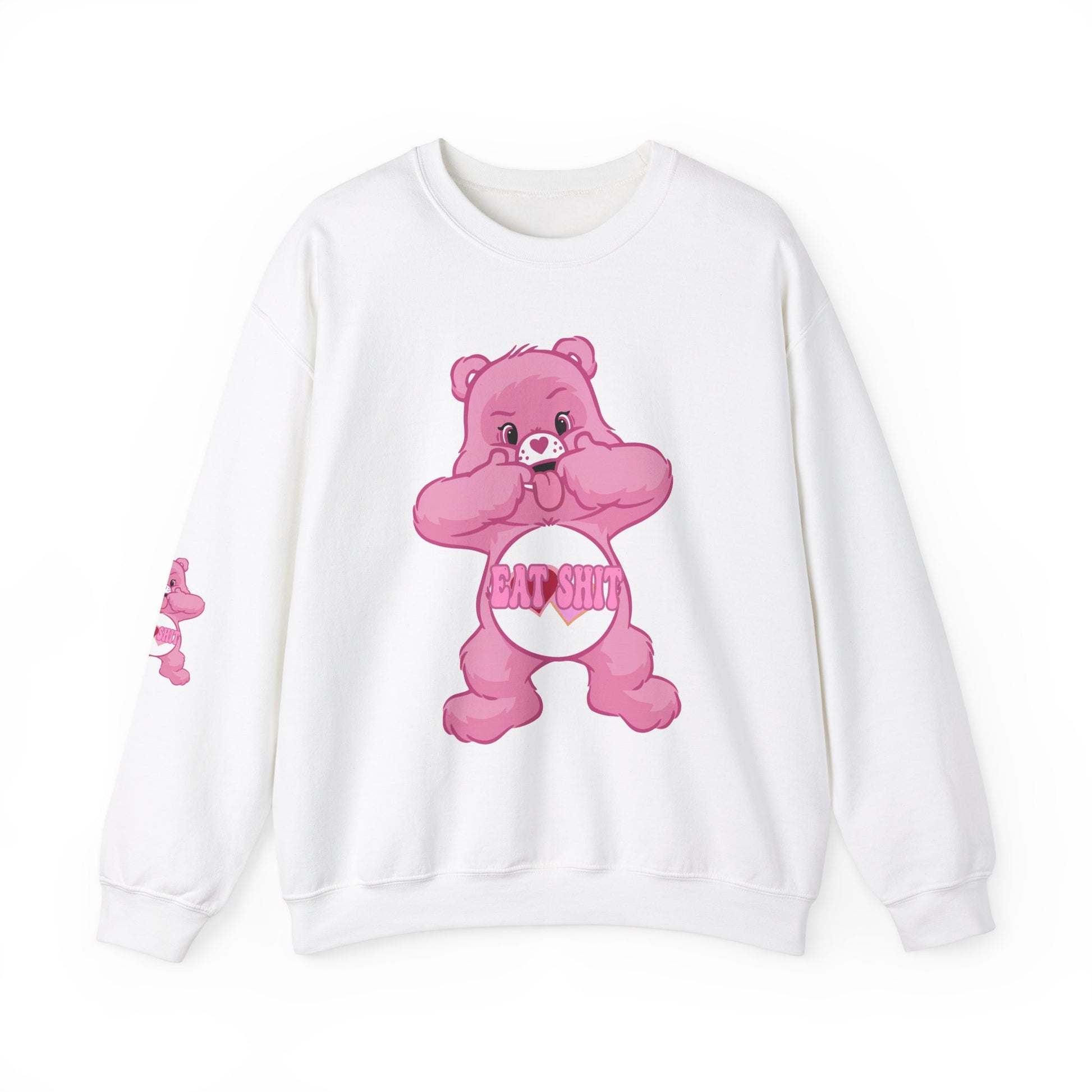 Eat Shit Curse Care Bear Unisex Heavy Blend™ Crewneck Sweatshirt - MKcreativeprints