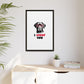 Black Lab Dog I Woof You Matte Canvas, Framed (Multi-color) - MKcreativeprints