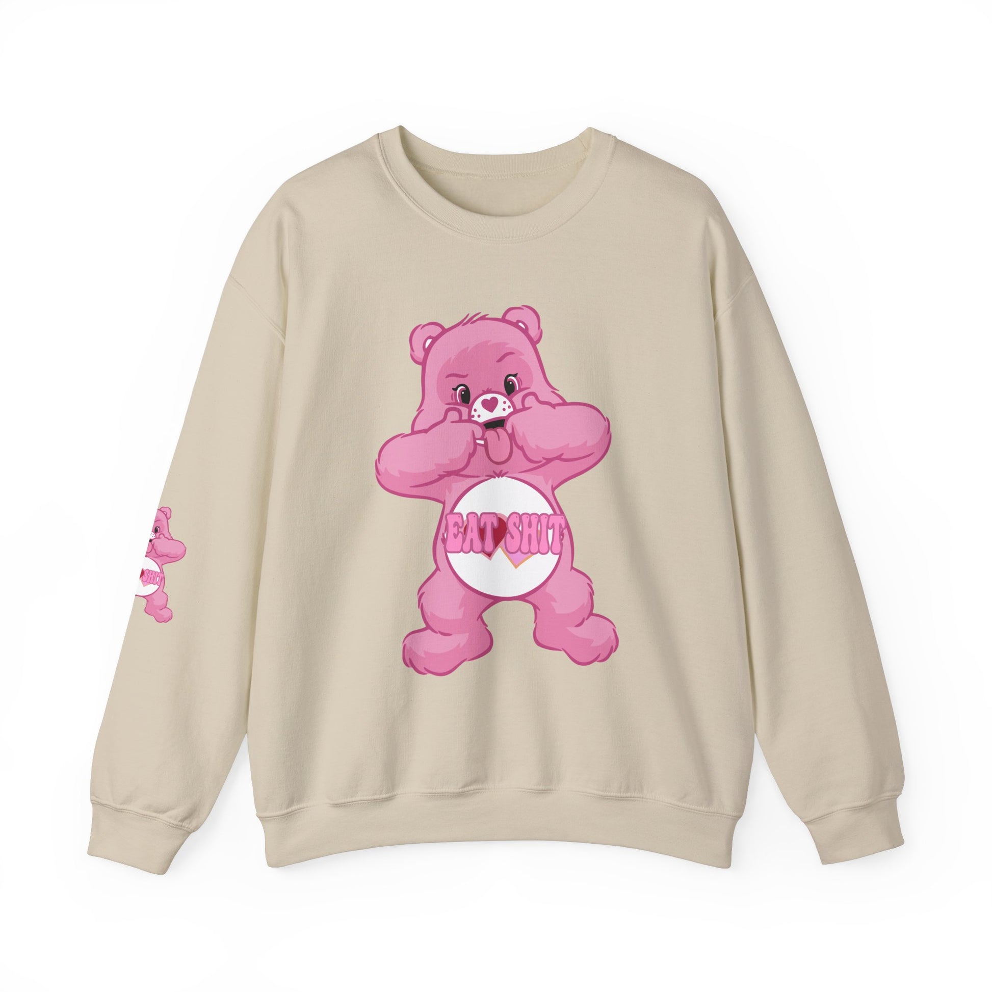 Eat Shit Curse Care Bear Unisex Heavy Blend™ Crewneck Sweatshirt - MKcreativeprints