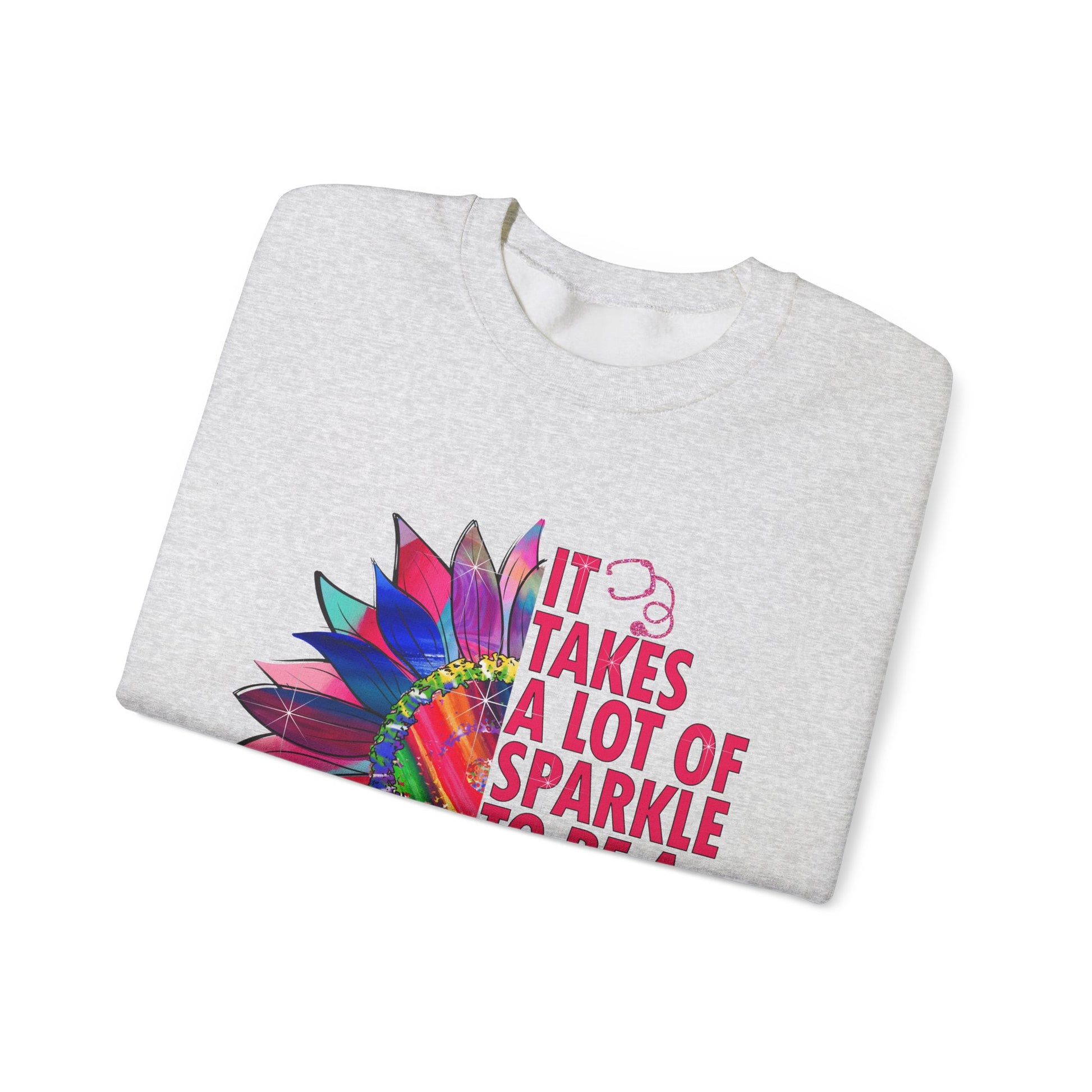 Personalized Sparkle Pediatric Nurse Sweatshirt with Custom Name - MKcreativeprints