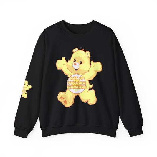 Ray of Fucking Sunshine Curse Swear Care Bear Unisex Heavy Blend™ Crewneck Sweatshirt - MKcreativeprints