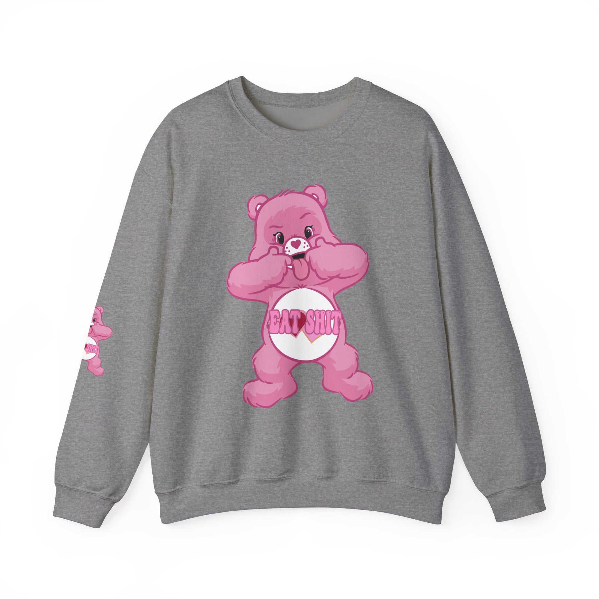 Eat Shit Curse Care Bear Unisex Heavy Blend™ Crewneck Sweatshirt - MKcreativeprints