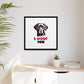 Black Lab Dog I Woof You Matte Canvas, Framed (Multi-color) - MKcreativeprints