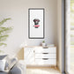 Black Lab Dog I Woof You Matte Canvas, Framed (Multi-color) - MKcreativeprints