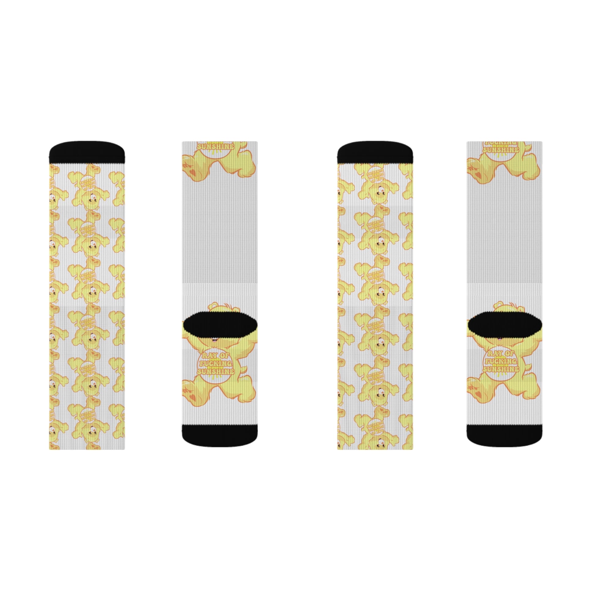 Ray of F@cken Sunshine Sublimation Socks - MKcreativeprints