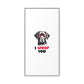 Black Lab Dog I Woof You Matte Canvas, Framed (Multi-color) - MKcreativeprints
