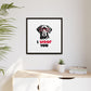 Black Lab Dog I Woof You Matte Canvas, Framed (Multi-color) - MKcreativeprints
