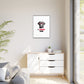 Black Lab Dog I Woof You Matte Canvas, Framed (Multi-color) - MKcreativeprints