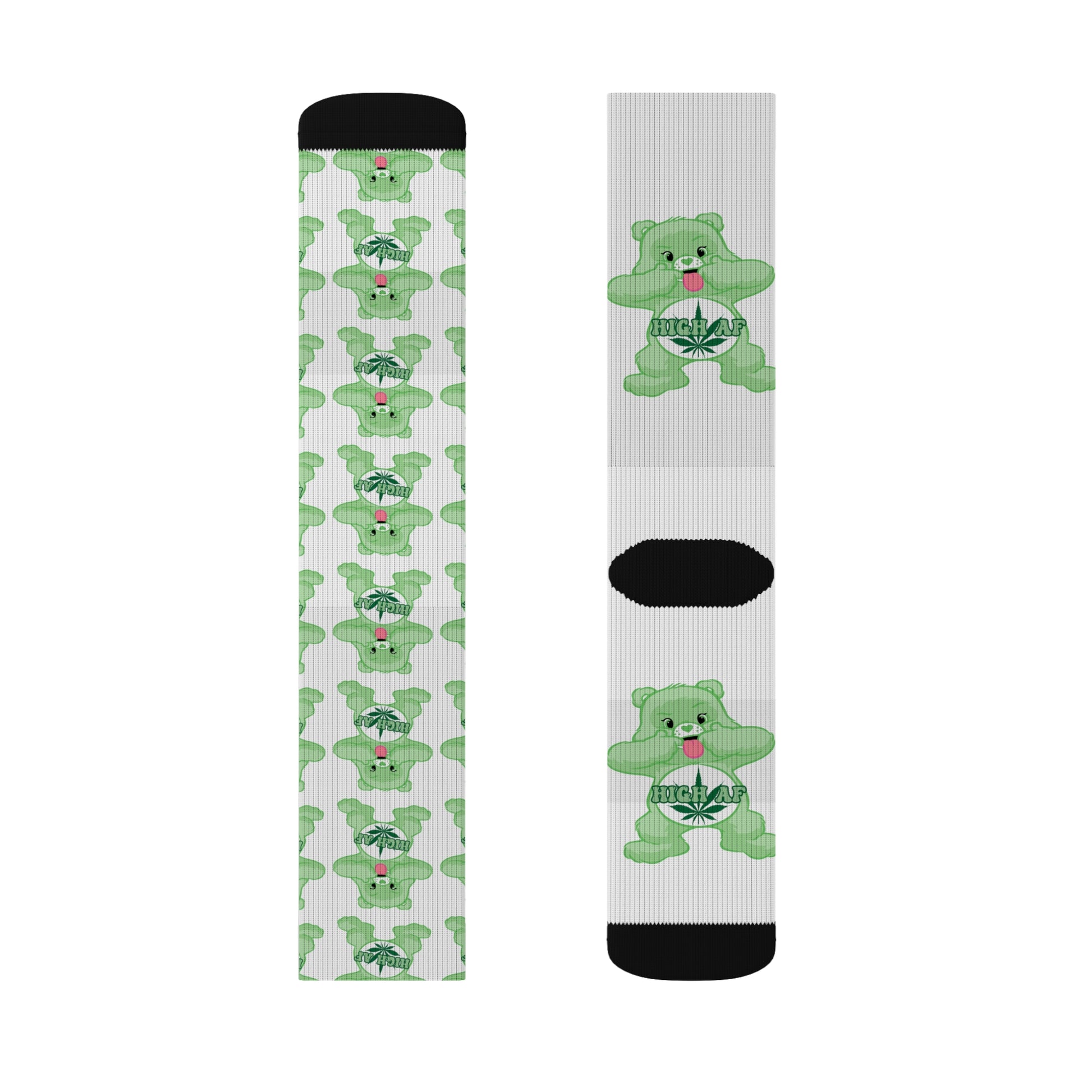 High AF Custom Bear Sublimation Socks - MKcreativeprints