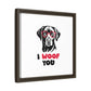 Black Lab Dog I Woof You Matte Canvas, Framed (Multi-color) - MKcreativeprints