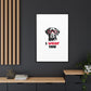 Black Lab Dog I Woof You Matte Canvas, Framed (Multi-color) - MKcreativeprints