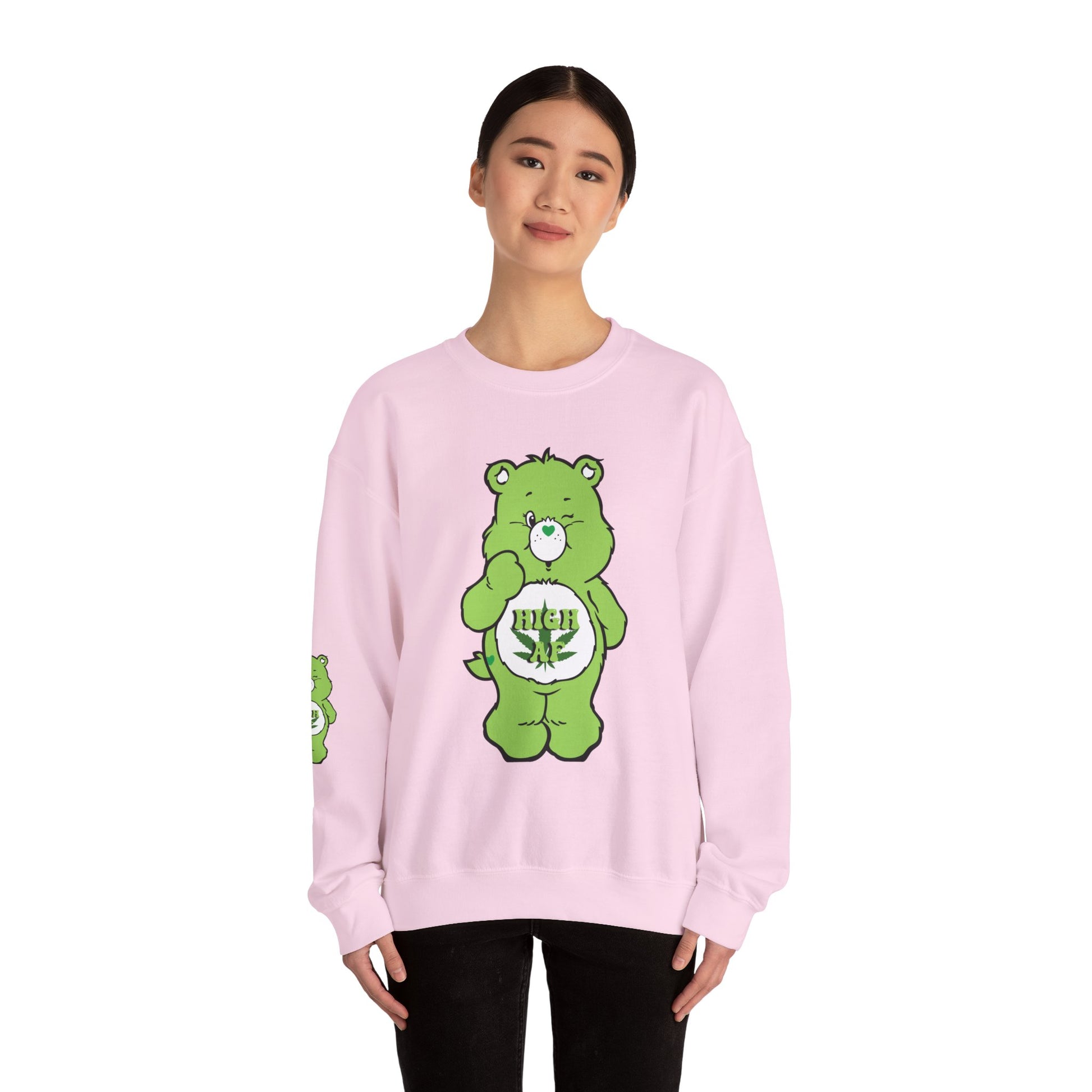 Care Bear High AF Unisex Heavy Blend™ Crewneck Sweatshirt - MKcreativeprints
