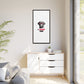 Black Lab Dog I Woof You Matte Canvas, Framed (Multi-color) - MKcreativeprints