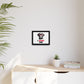Black Lab Dog I Woof You Matte Canvas, Framed (Multi-color) - MKcreativeprints