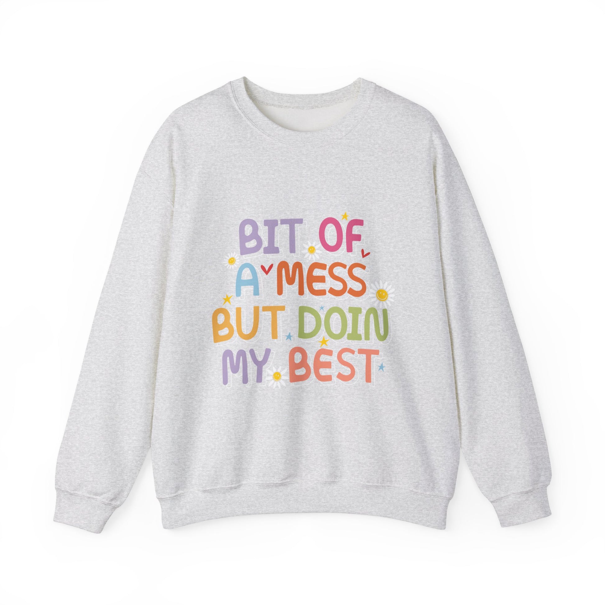 Bit of a Mess but doing my best Unisex Heavy Blend™ Crewneck Sweatshirt - MKcreativeprints