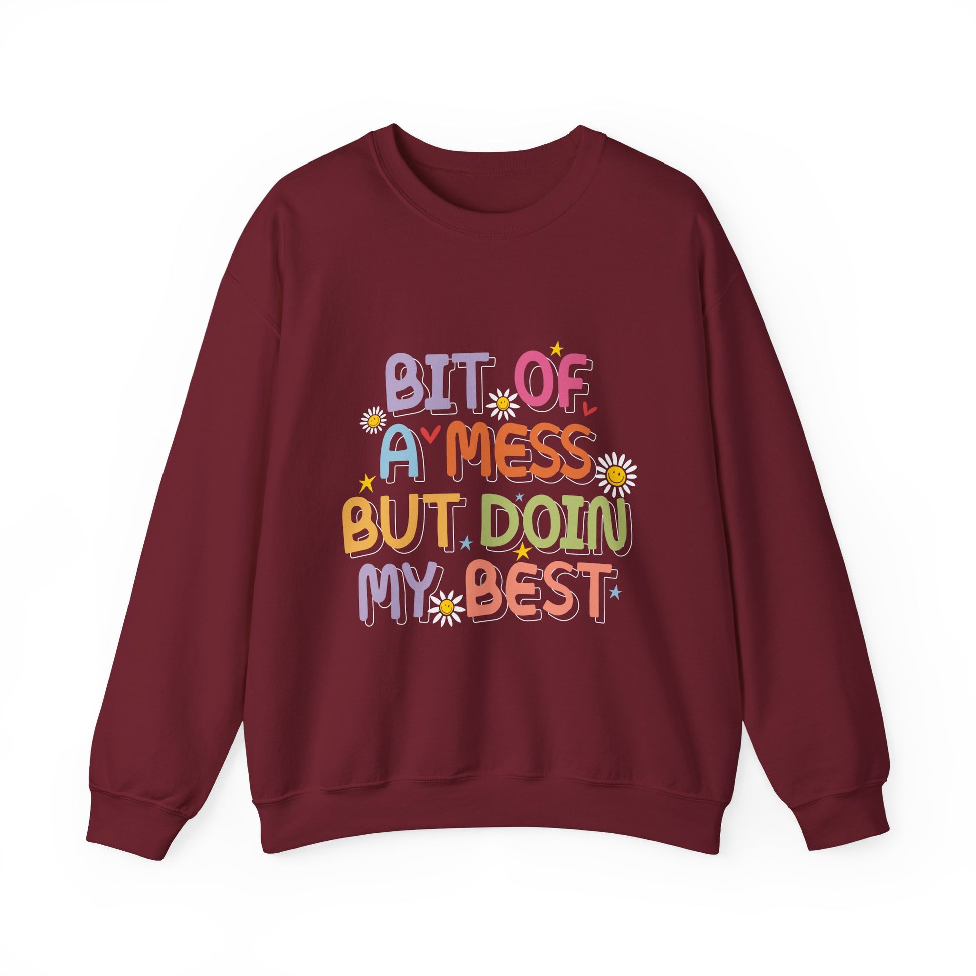 Bit of a Mess but doing my best Unisex Heavy Blend™ Crewneck Sweatshirt - MKcreativeprints