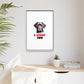 Black Lab Dog I Woof You Matte Canvas, Framed (Multi-color) - MKcreativeprints