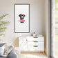 Black Lab Dog I Woof You Matte Canvas, Framed (Multi-color) - MKcreativeprints