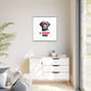 Black Lab Dog I Woof You Matte Canvas, Framed (Multi-color) - MKcreativeprints