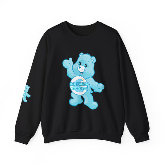 No Fucks to Give Swear Curse Care Bear Unisex Heavy Blend™ Crewneck Sweatshirt - MKcreativeprints