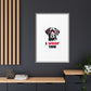 Black Lab Dog I Woof You Matte Canvas, Framed (Multi-color) - MKcreativeprints