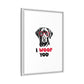 Black Lab Dog I Woof You Matte Canvas, Framed (Multi-color) - MKcreativeprints