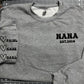 Customized Nana, Grandma, Mom, Dad I wear my heart on my sleeve sweater - MKcreativeprints
