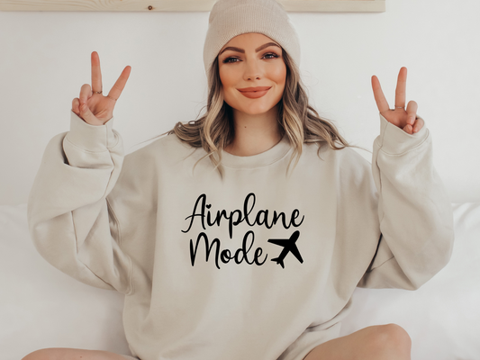 Airplane Mode Crewneck - MKcreativeprints