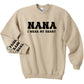 Customized Nana, Grandma, Mom, Dad I wear my heart on my sleeve sweater - MKcreativeprints