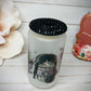 18oz Libbey Frosted Glass with rhinestone lid| Wednesday Adams - MKcreativeprints