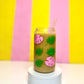 Clear Glass Libbey - Palm Leaves - MKcreativeprints