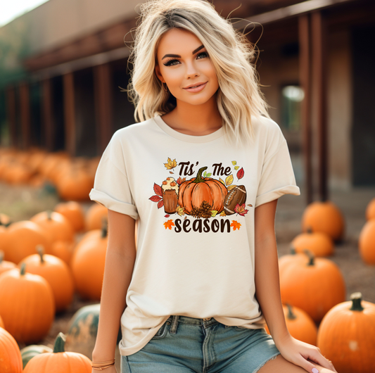 Fall Football Tis The Season/ T-shirt - MKcreativeprints