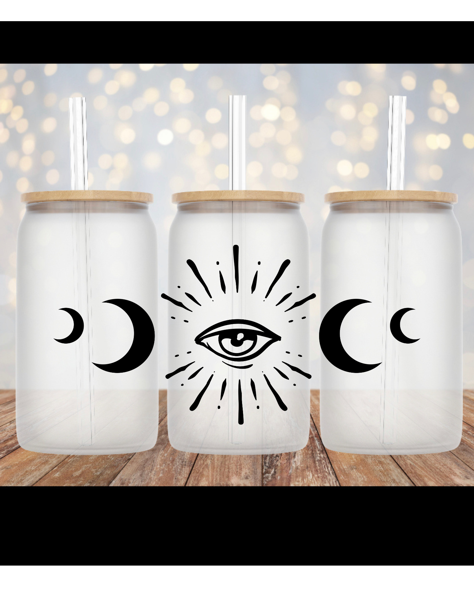 Eye/ Moon Celestial Libbey Tumbler - MKcreativeprints