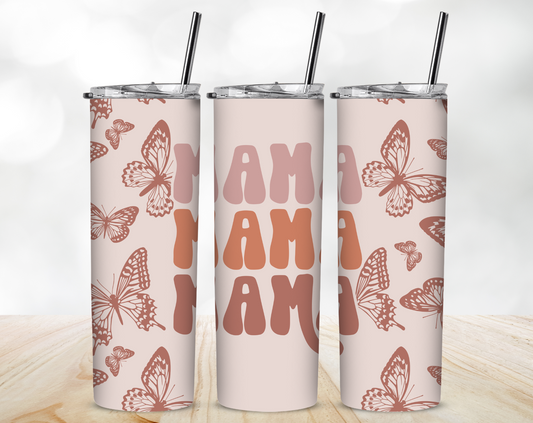 20oz Skinny Tumbler, Butterfly Mama - MKcreativeprints